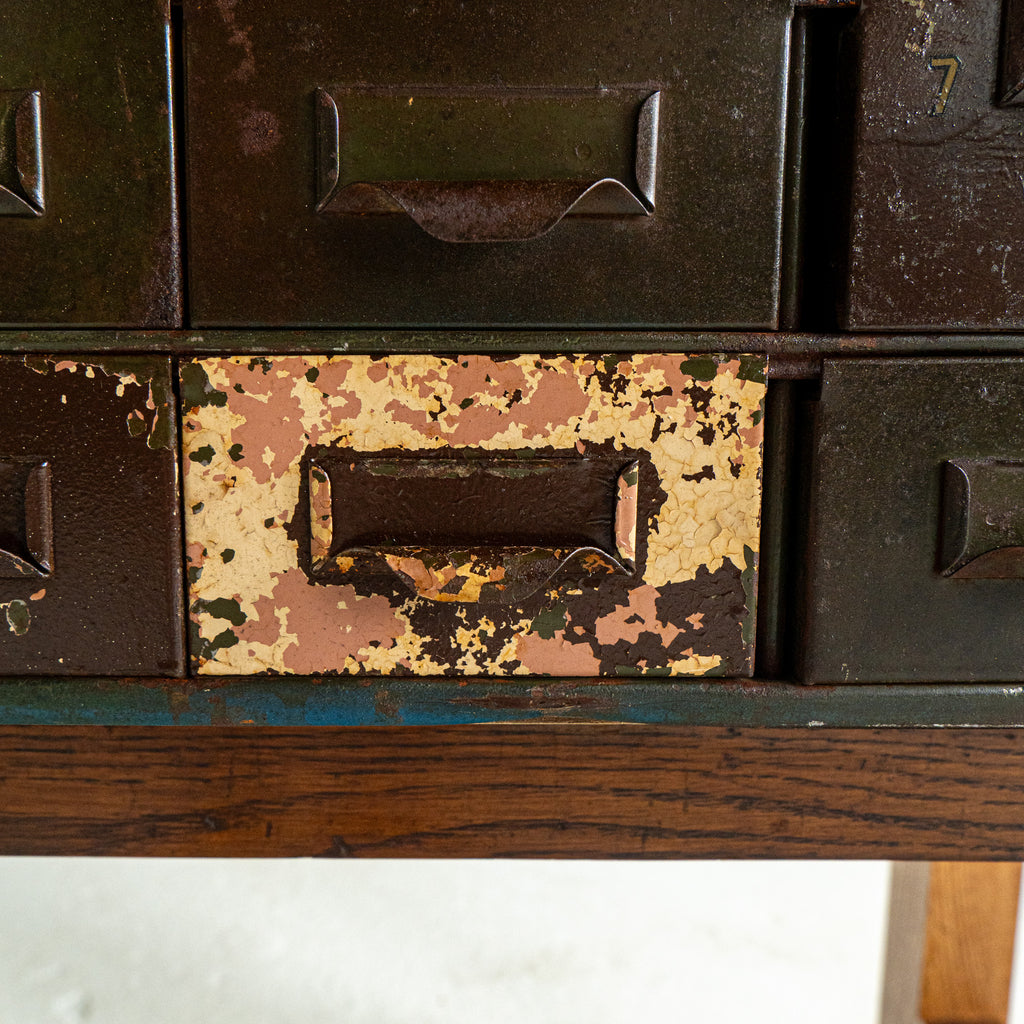 Industrial multi cabinet metal and pine reclaimed wood