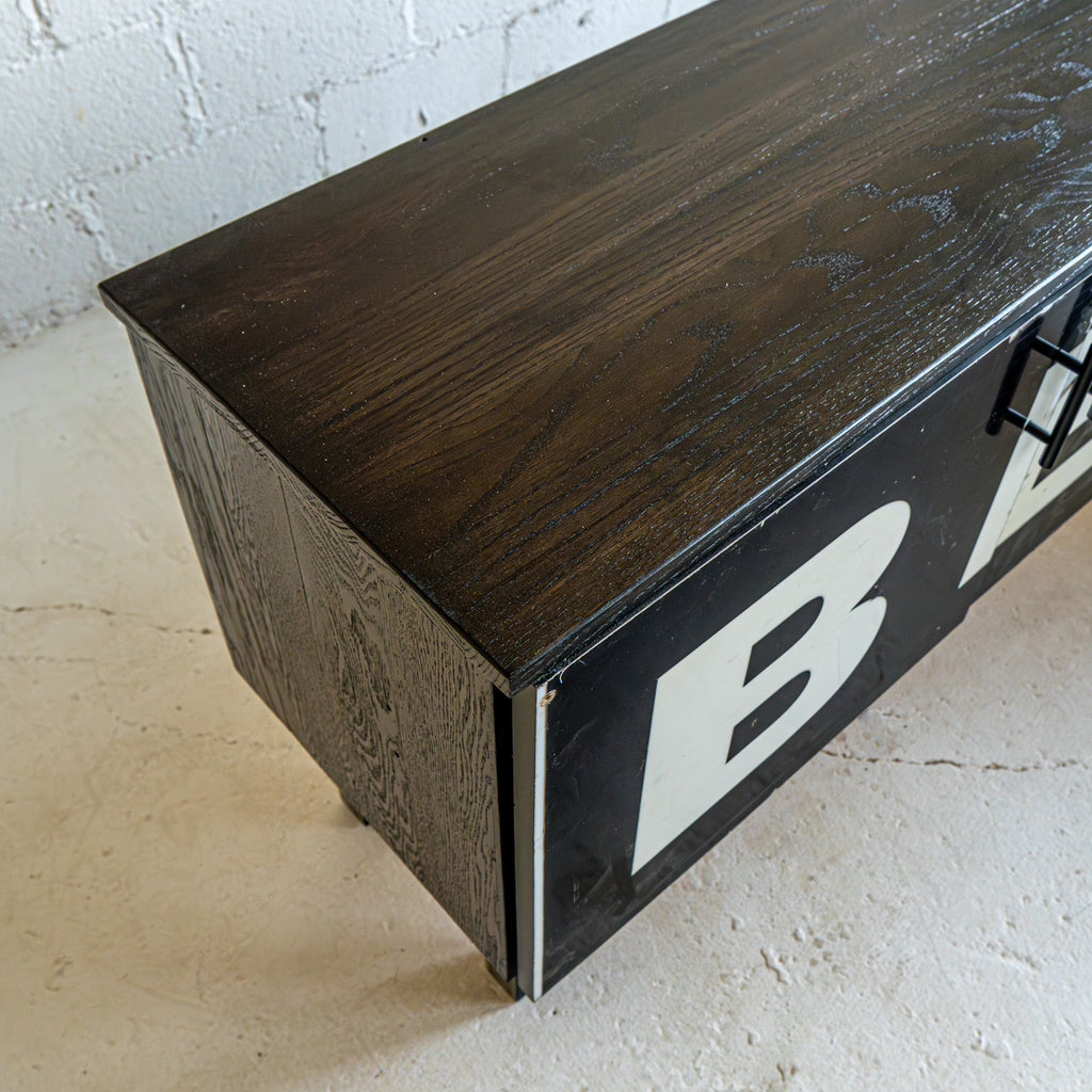 ps iii beer credenza top view reclaimed wood black and white