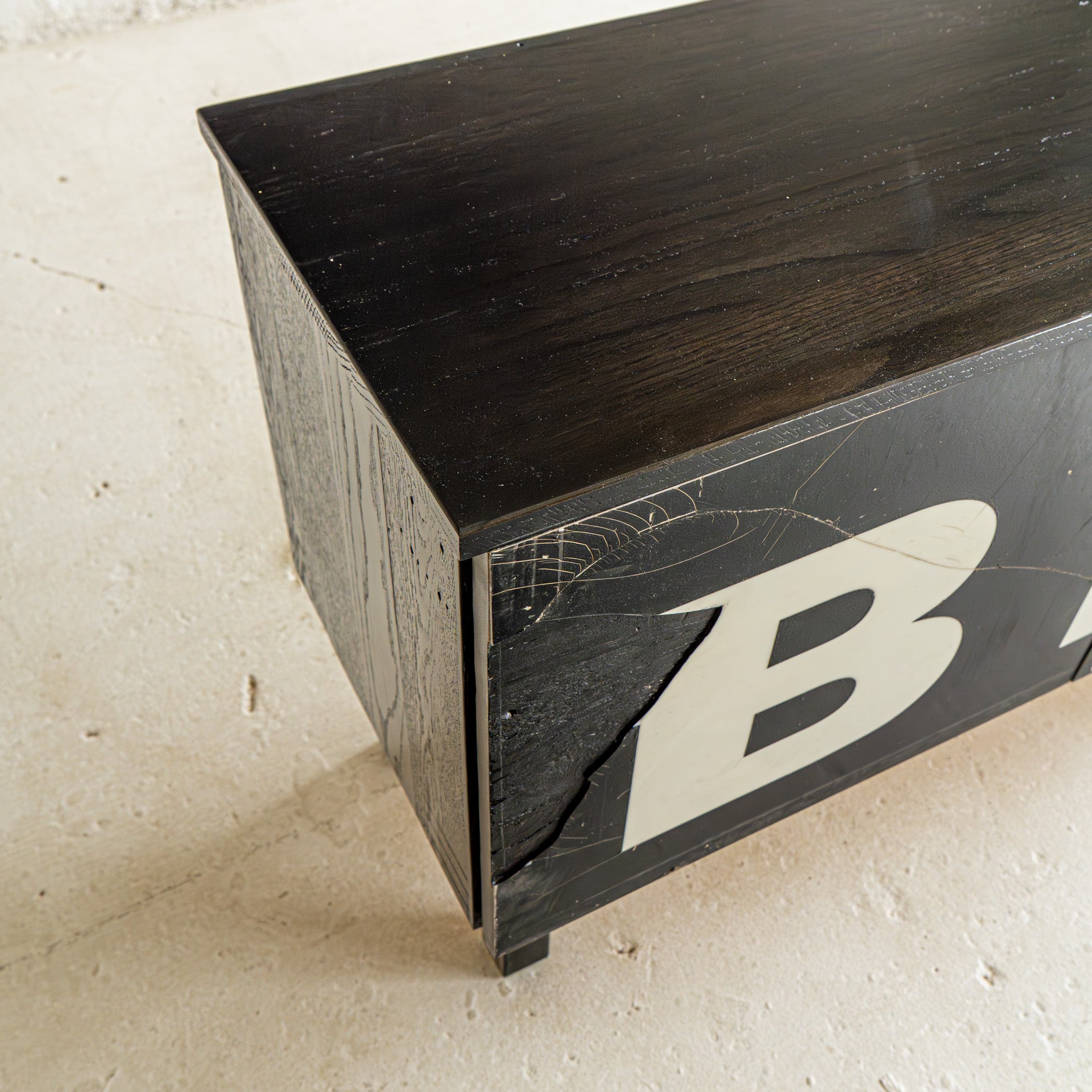 ps iii beer credenza top view reclaimed wood black and white