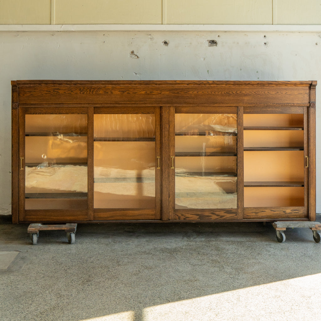 sliding door cabinet display case front view