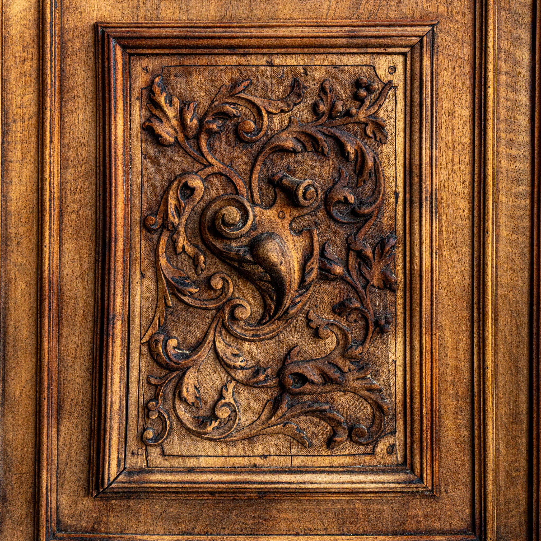 Hand Carved Antique Hutch