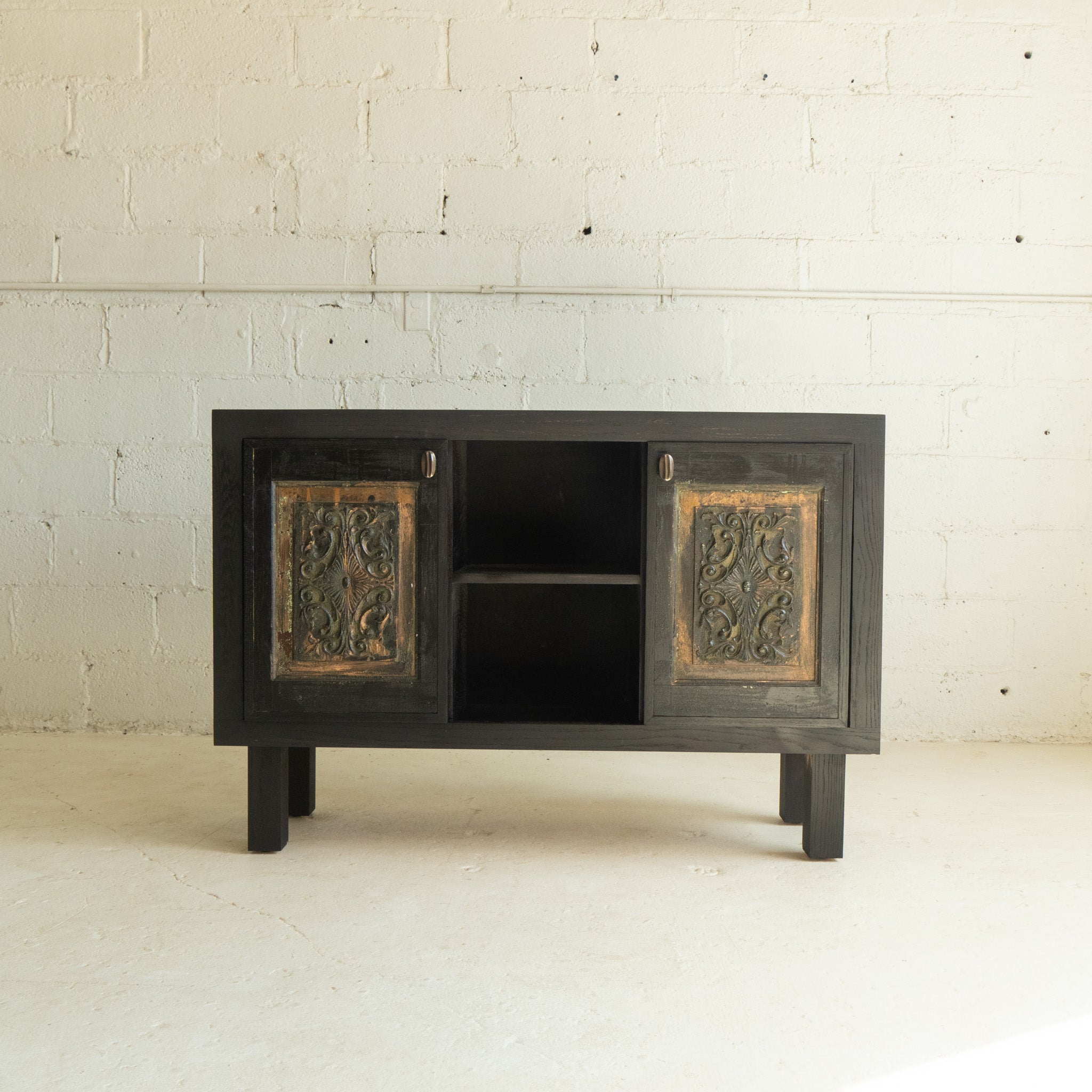 Carved Oak Credenza