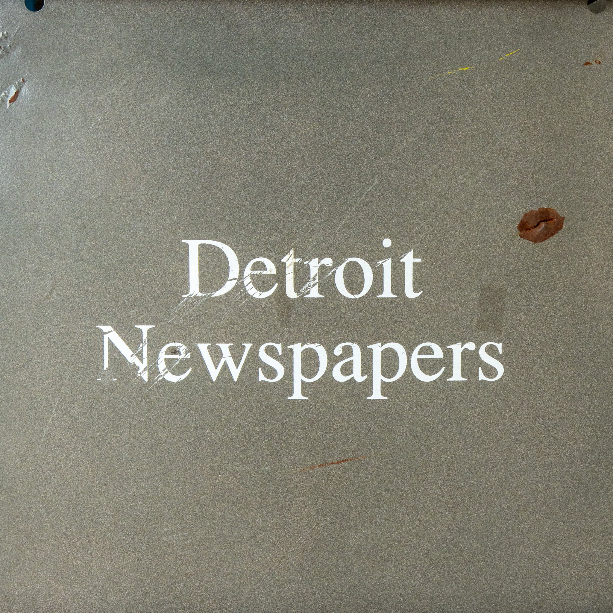 Detroit Newspapers Bar Cart