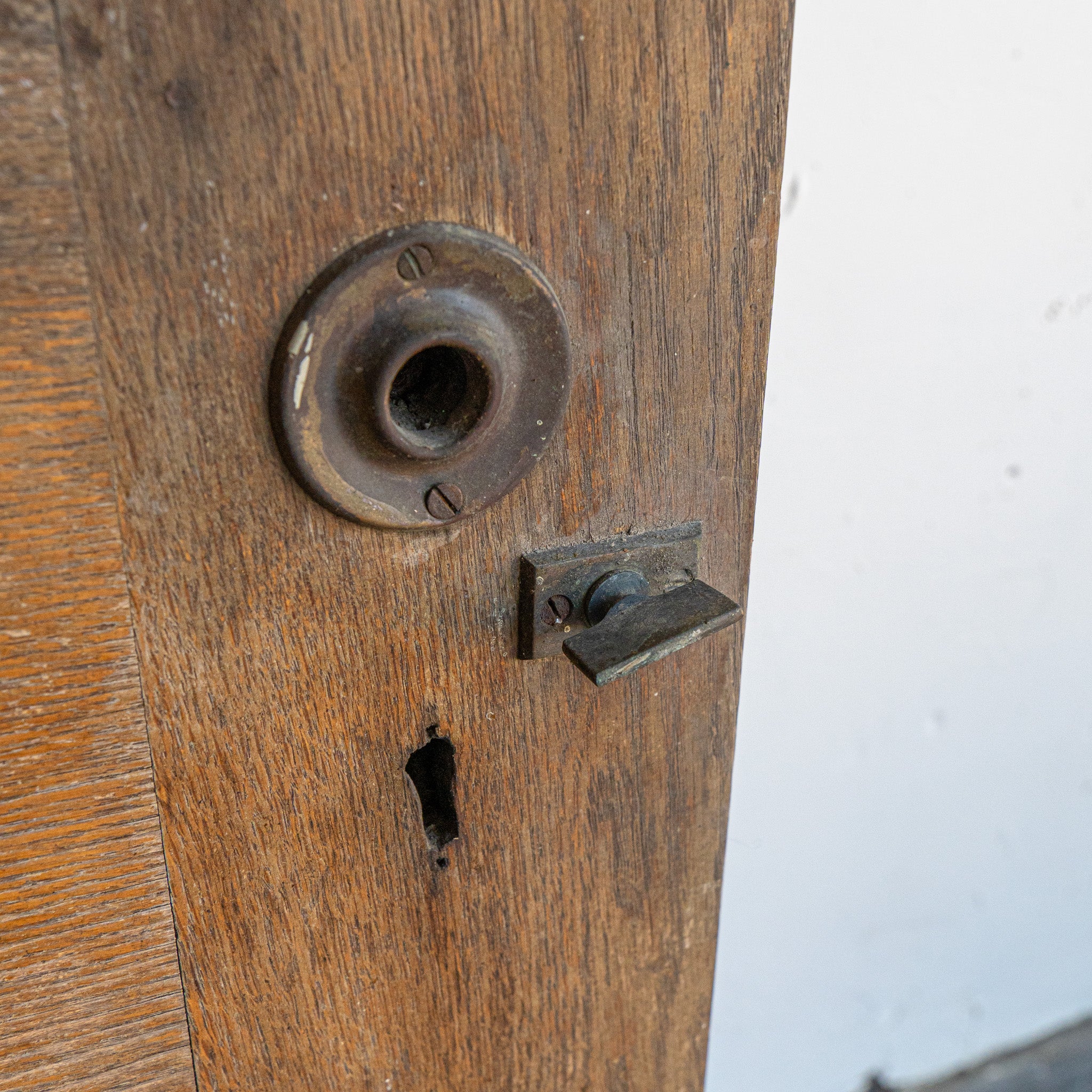 Salvaged White Exterior Door