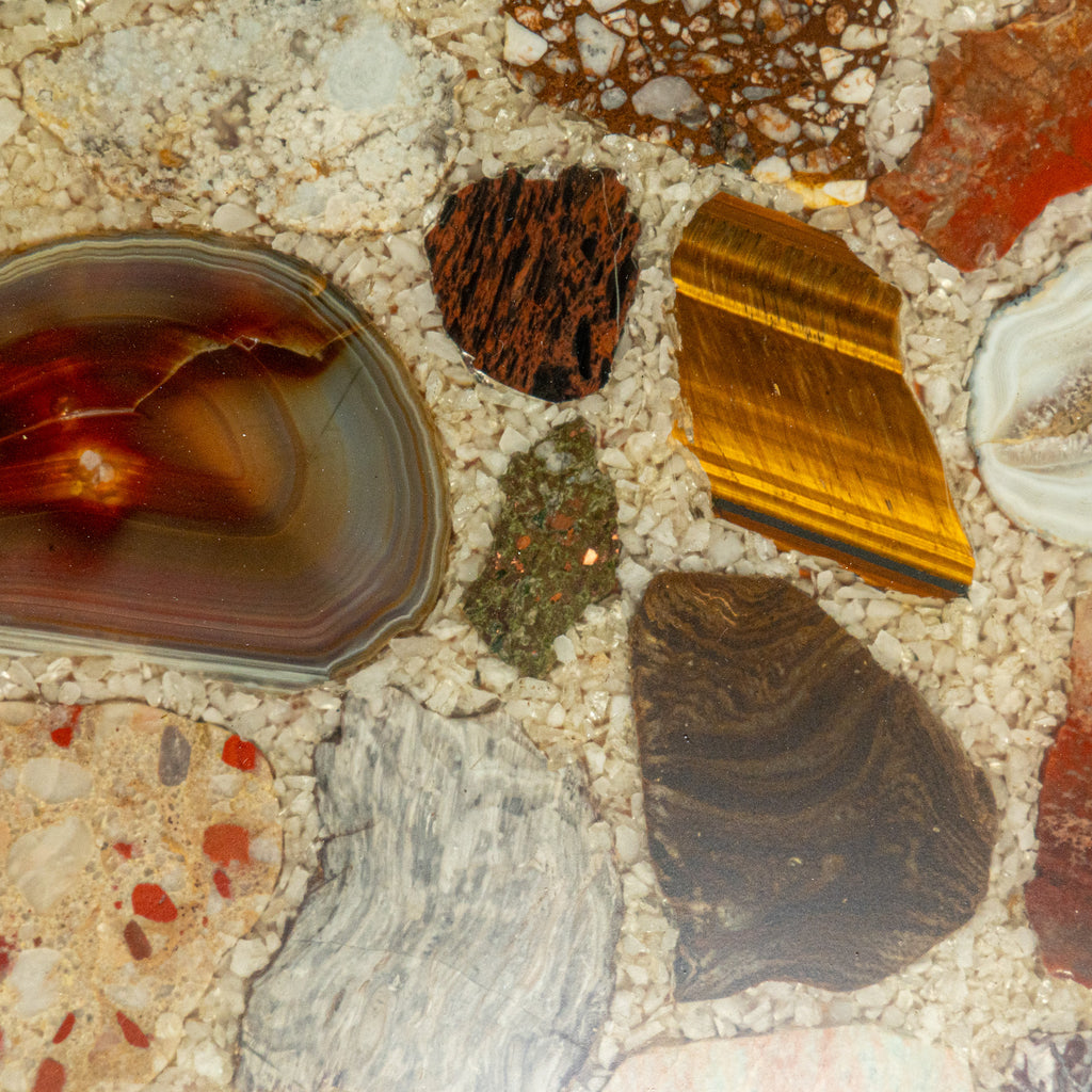 agate coffee table detail view