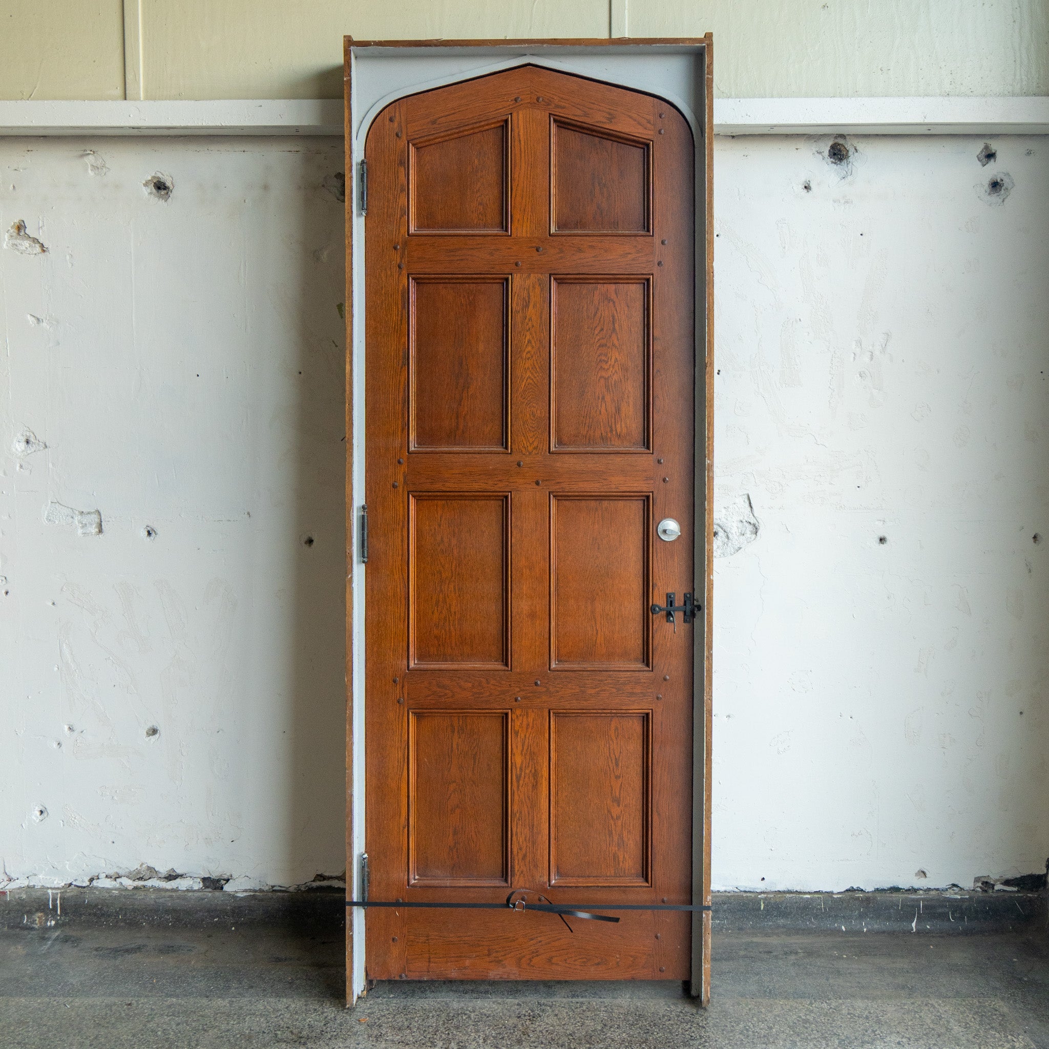 back view vintage midcentury door 