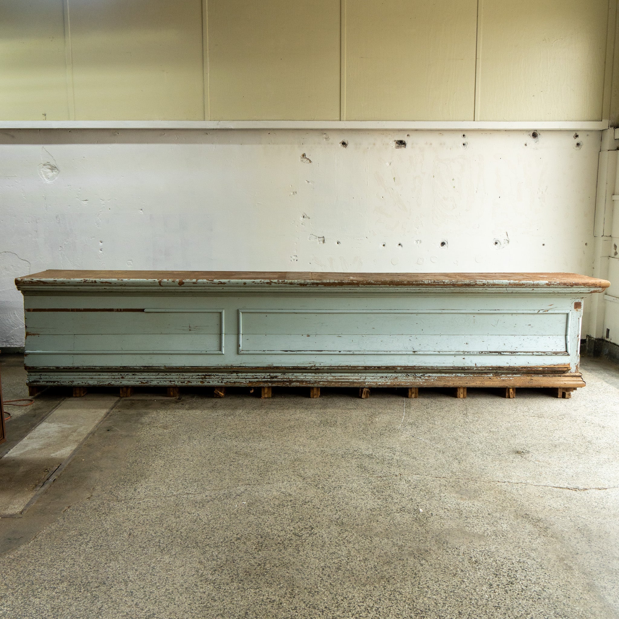 Antique General Store Counter with Cubbies