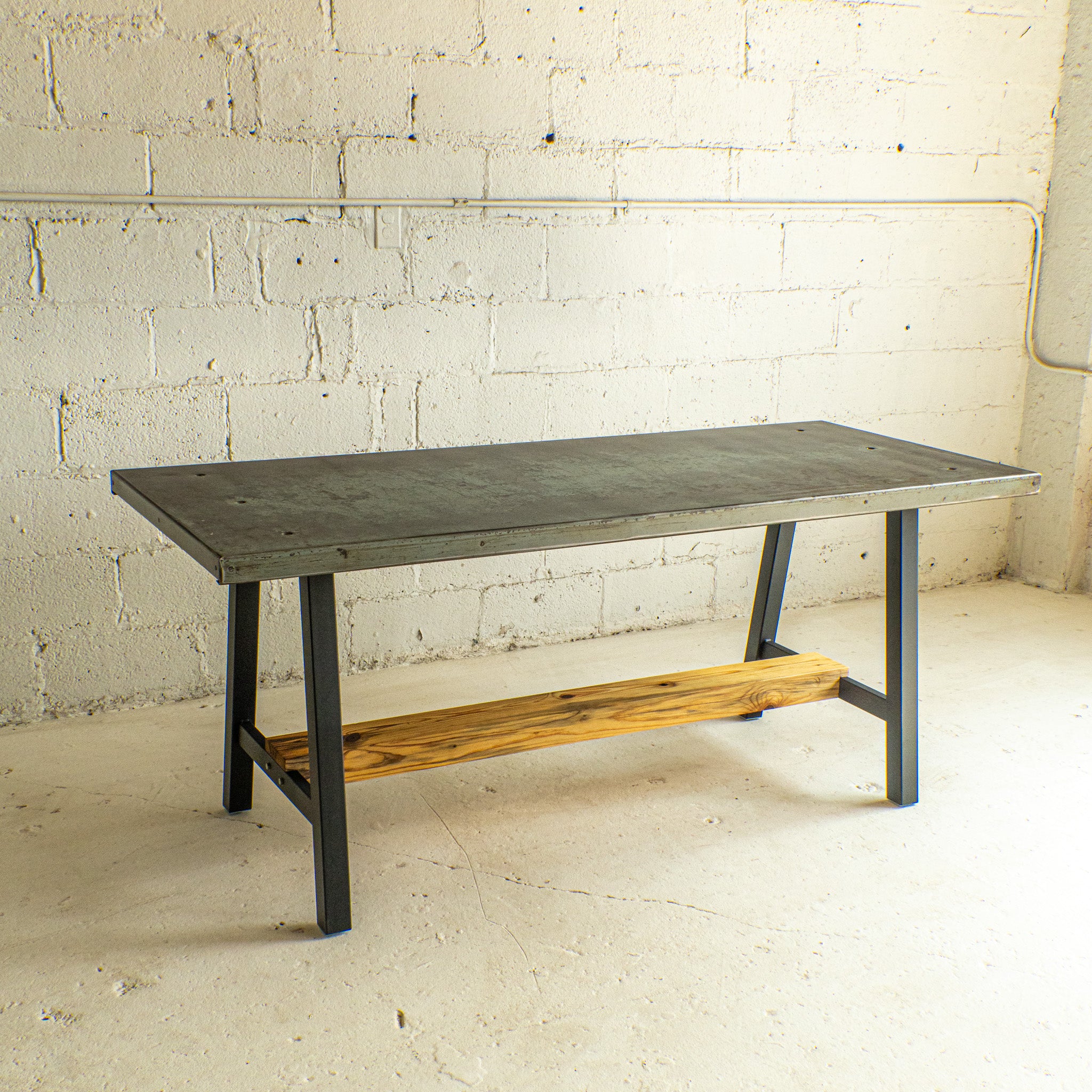 metal dining table full view 