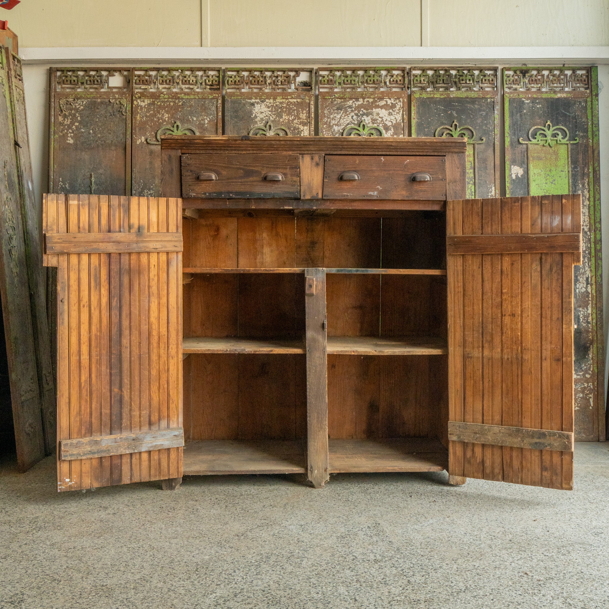 antique beadboard cabinet reclaimed salvaged furniture interior