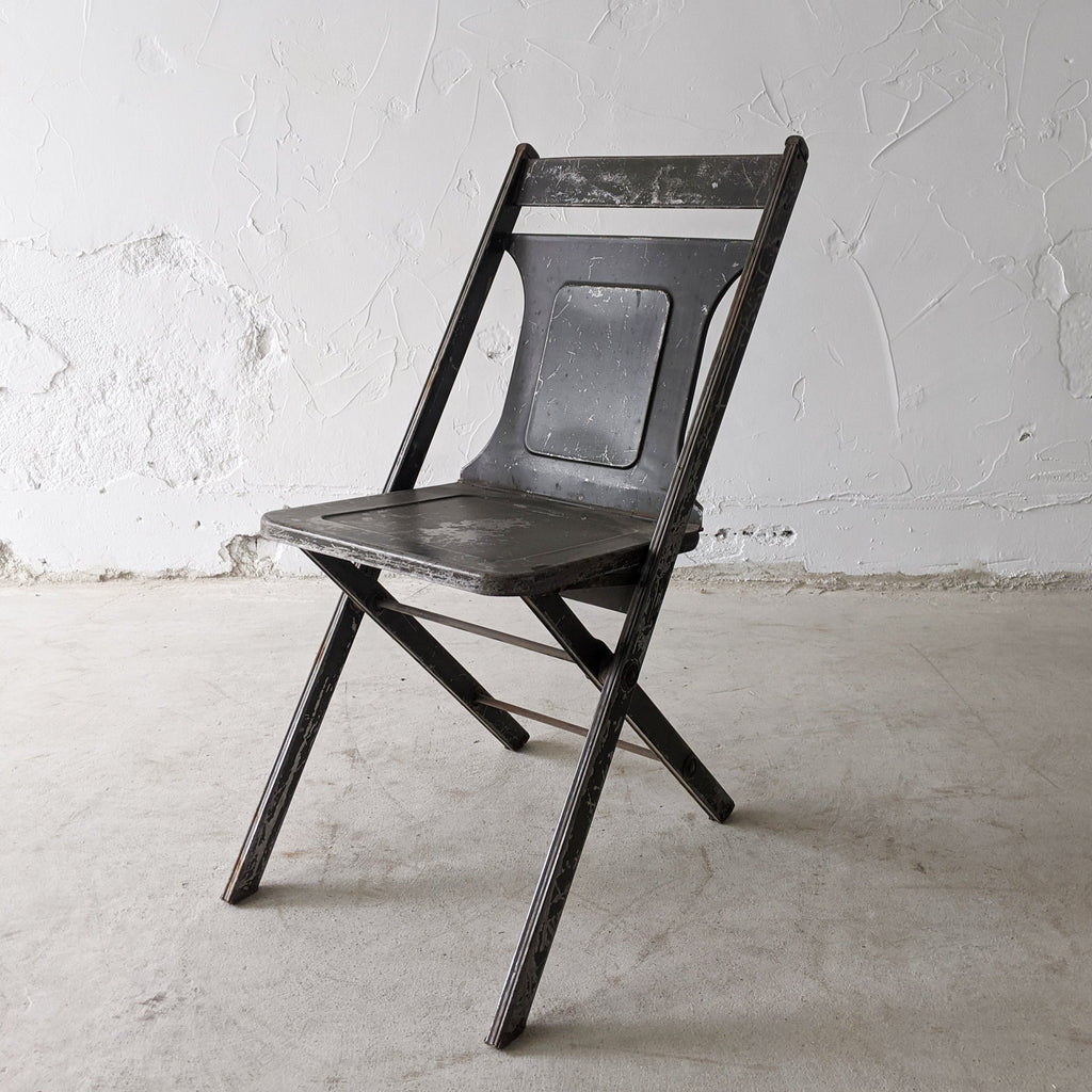 Vintage Green Folding Chair - Made in Detroit